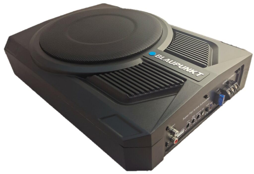 BLAUPUNKT GTHS131PRO 10-inch PRO Powered Underseat Subwoofer Enclosure 350 Watts Digital Signal Processors Car Audio Speaker Systems Built-in Amplifier Simplifies Installation BLAUPUNKT GTHS131PRO 10-inch PRO Powered Underseat Subwoofer Enclosure 350 Watts Digital Signal Processors Car Audio Speaker Systems Built-in Amplifier Simplifies Installation